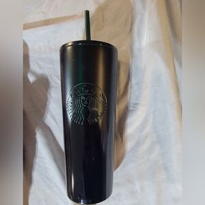 Starbucks Holiday 2020 Stainless Steel Cold Drink Tumbler - Green Black